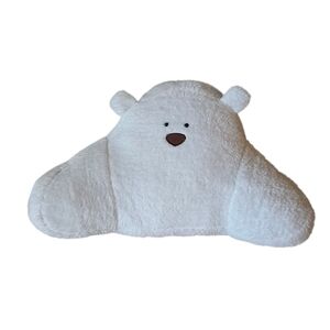 White Bear Shaped Pillow For Chair And Waist Cushion